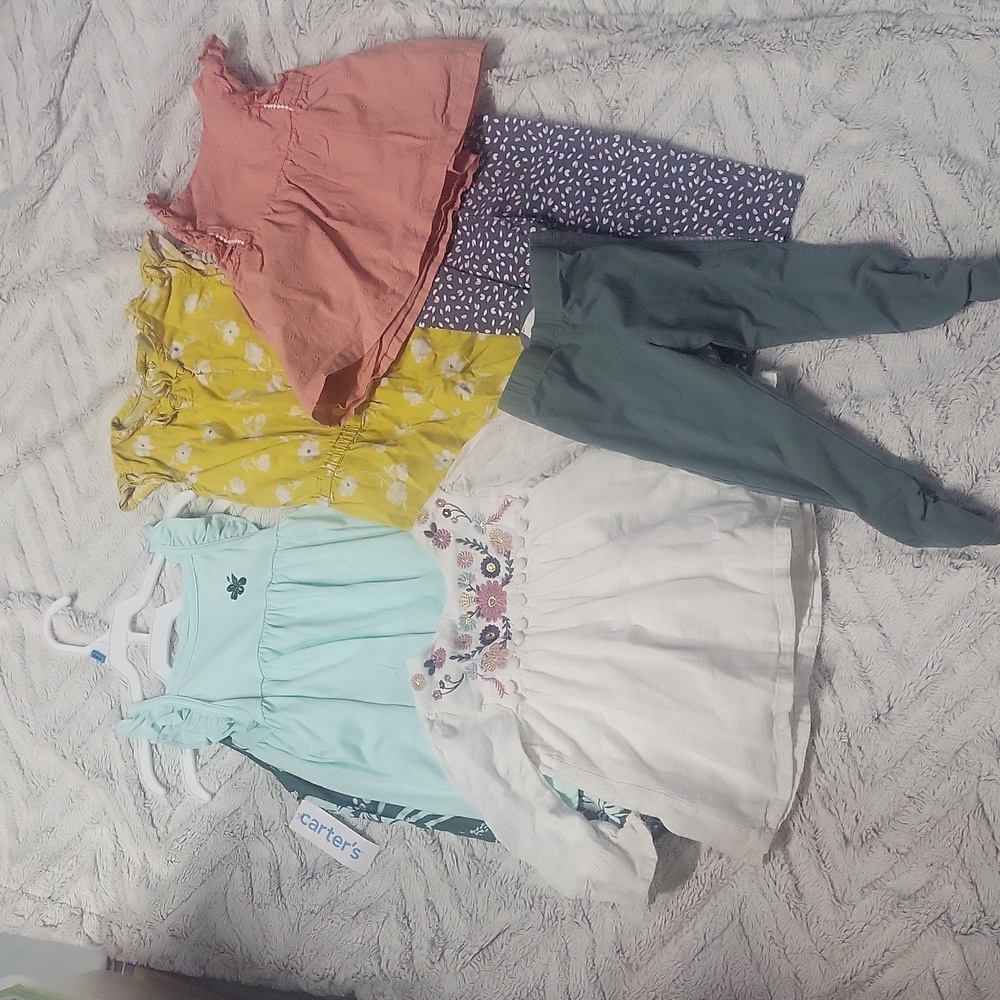 Baby girl 24M clothes bundle NWT fall leggings pants dress set